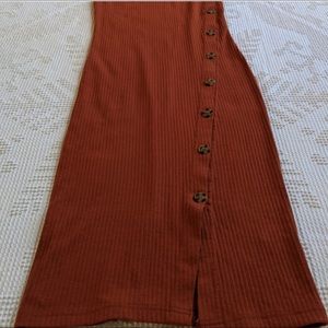 Missguided Ribbed Button Midi Dress 8